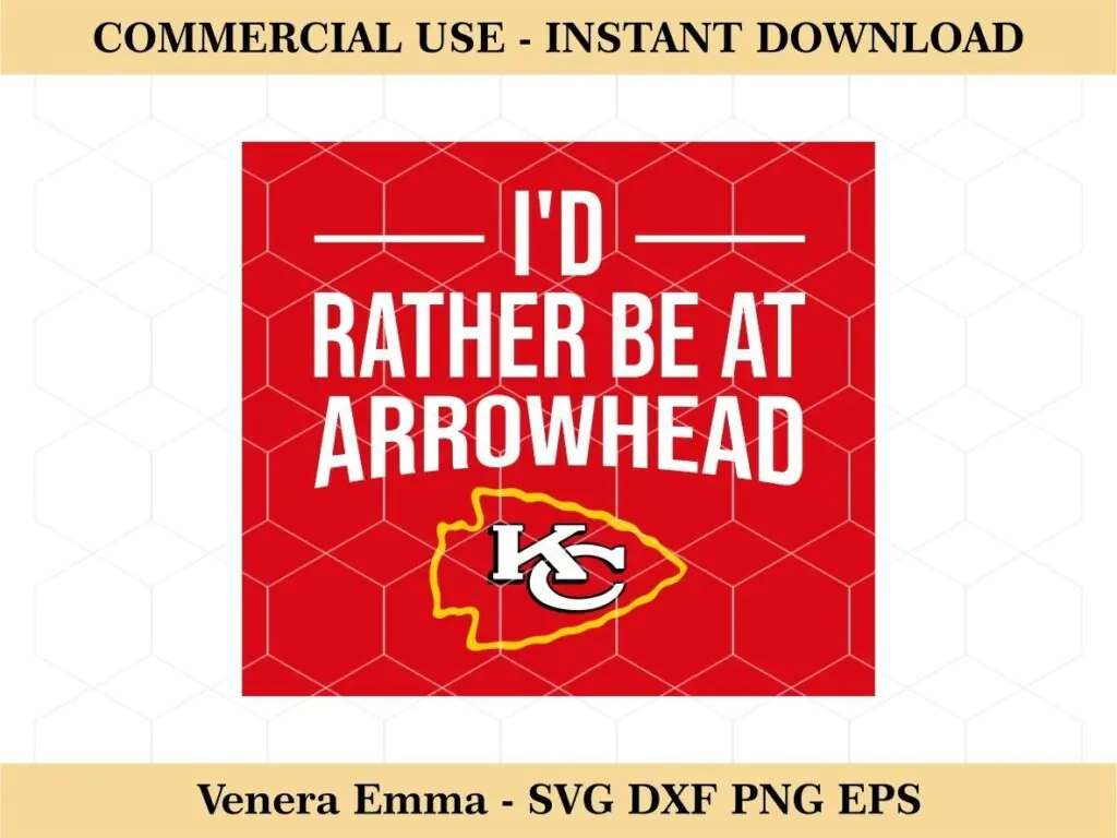 I’d Rather Be at Arrowhead Kansas City Chiefs SVG