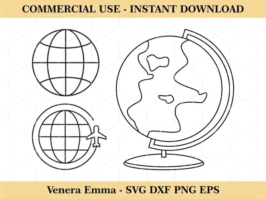 Globe Outline SVG