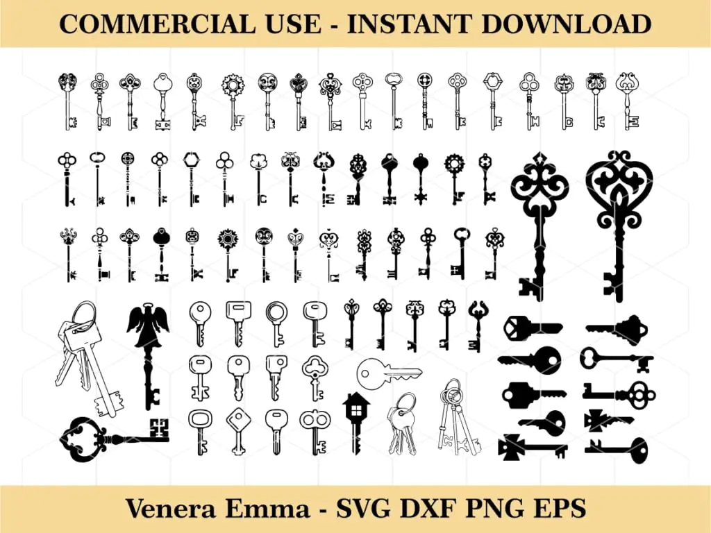 Key SVG, Key Clipart, Keys SVG Bundle