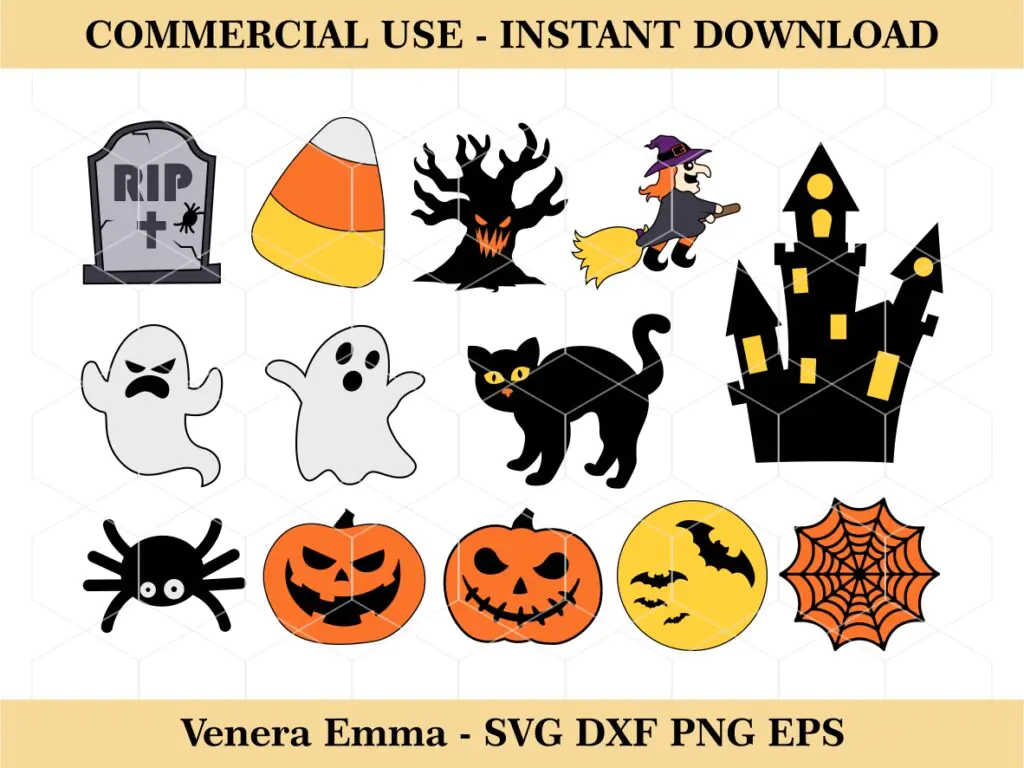 Halloween Felt Ornaments SVG Cricut