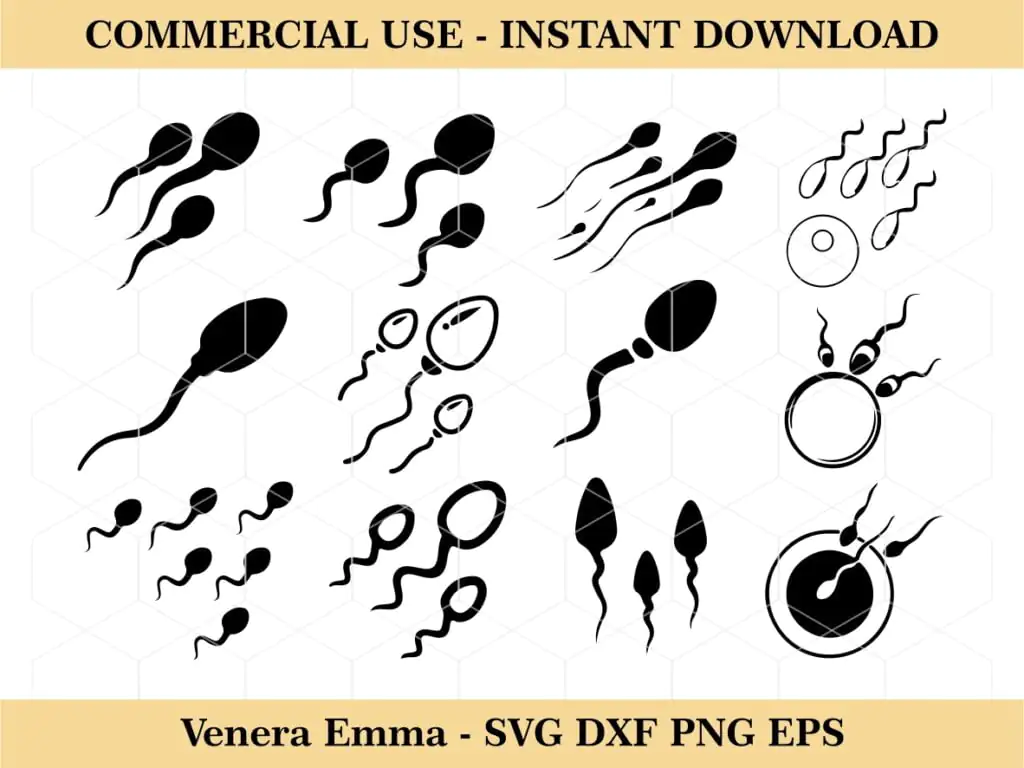 Sperm SVG, Sperm Cricut, Semen SVG, Sperm Clip Art, Sperm Cut File