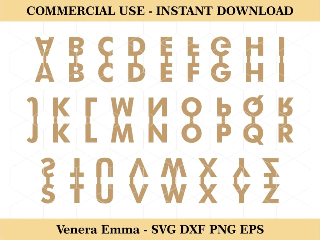 Alphabet Key Fob Template SVG