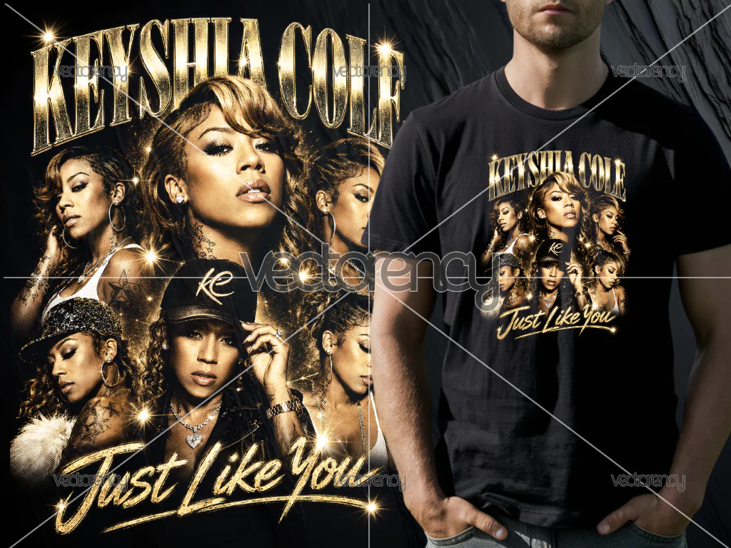 Keyshia Cole PNG DTF File Raster Halftone Ready to Print