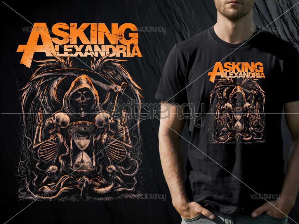 Asking Alexandria Shirt Design PNG Raster DTF