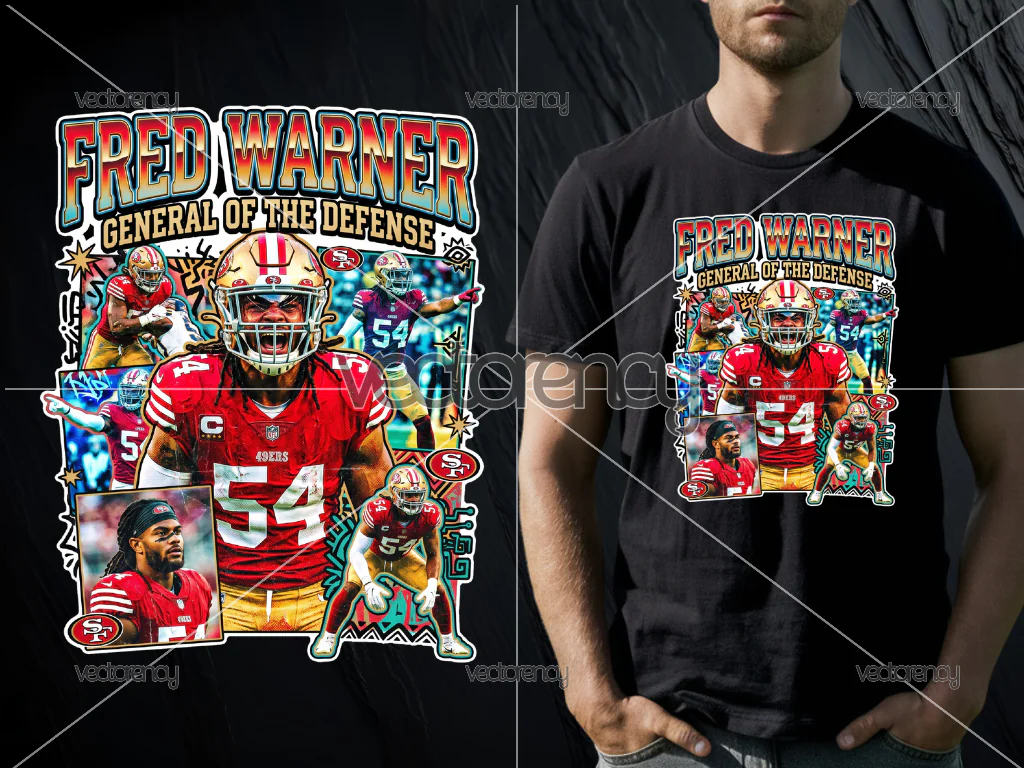 Fred Warner T Shirt Design PNG Instant Download