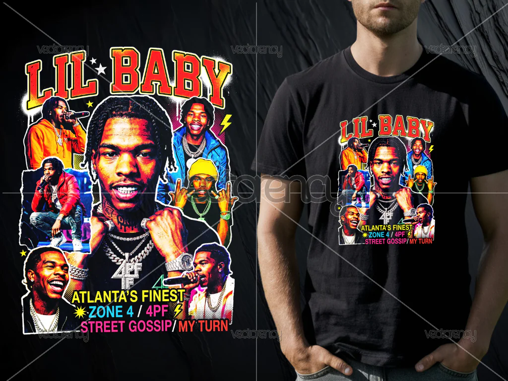 Lil Baby PNG Design Halftone Raster DTF