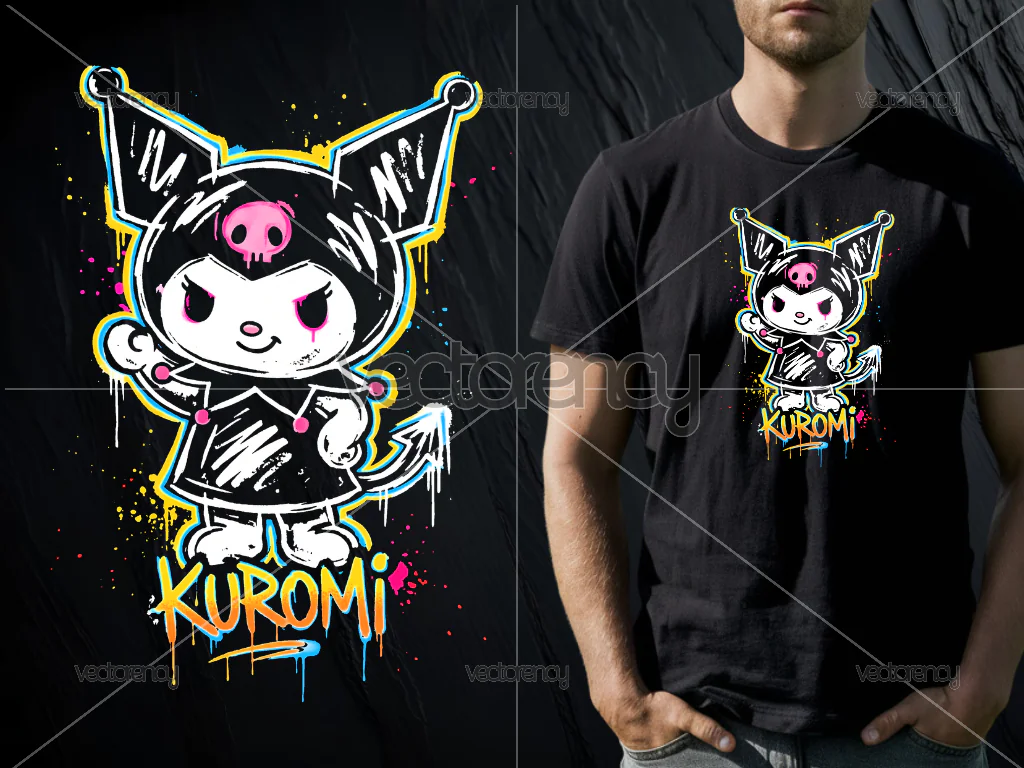 Kuromi DTF Print Design PNG