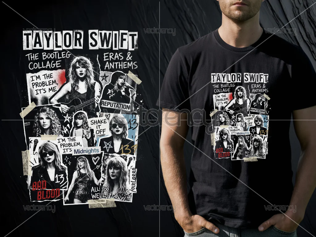 Taylor Swift PNG Printable DTF Printing Halftone Raster Design Download File