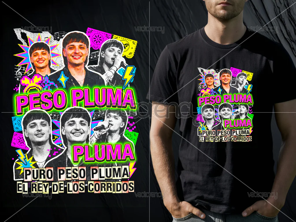 Peso Pluma PNG T-Shirt Design Halftone Raster DTF