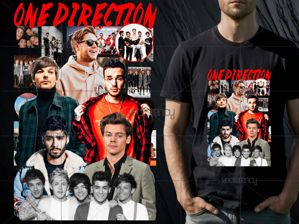 One Direction T-Shirt Design PNG HD