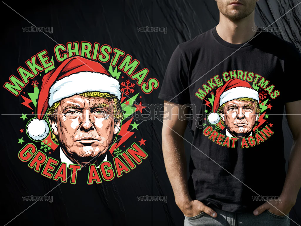 Make Christmas Great Again Trump PNG DTF Sublimation