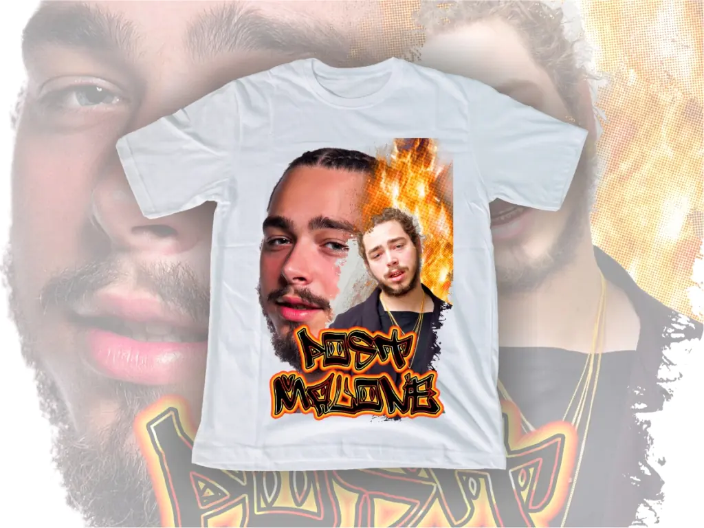 Post Malone PNG T-Shirt Design for DTF