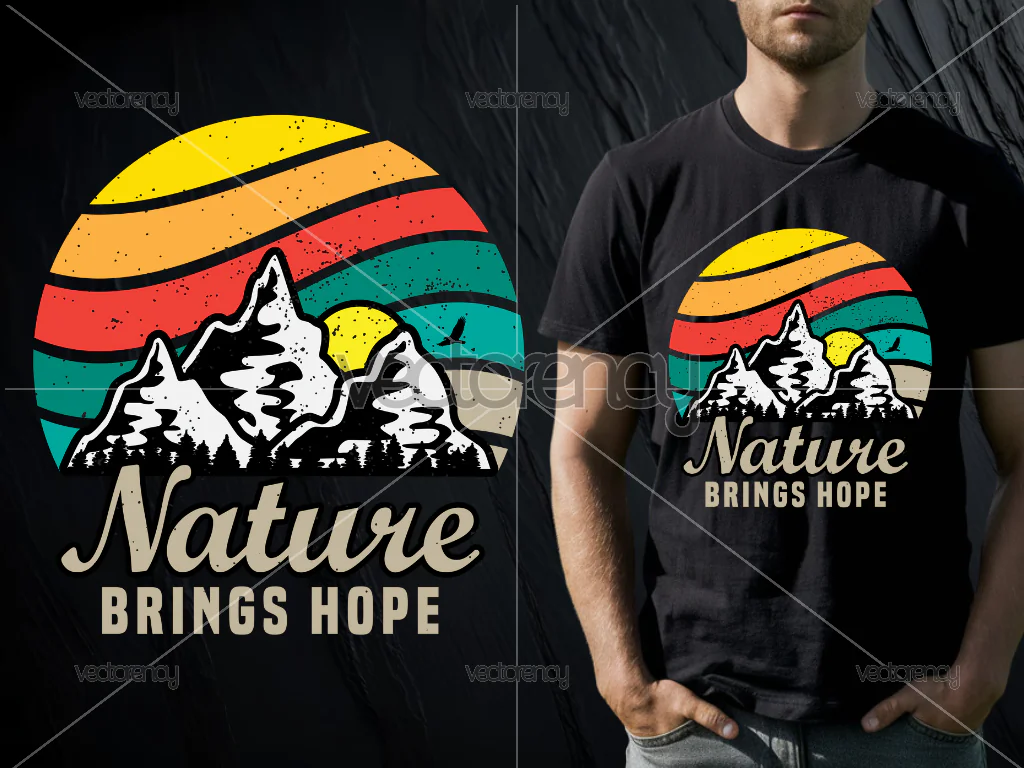 Retro Nature PNG Image