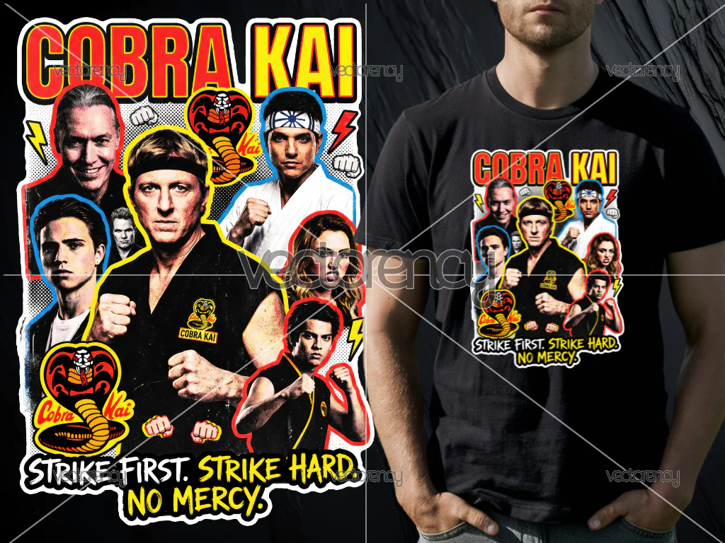 Cobra Kai PNG HD DTF DTG T Shirt Design