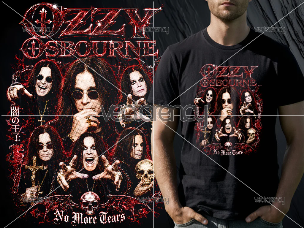 Ozzy Osbourne PNG DTF Shirt Printing Design HD