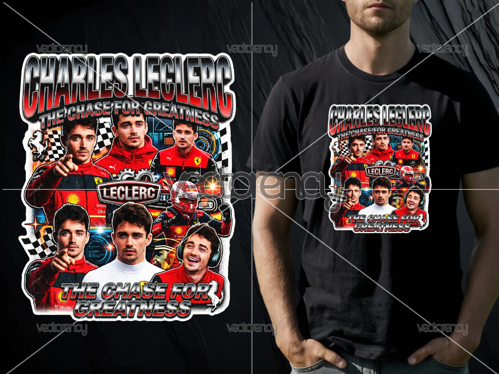 Charles Leclerc T Shirt Design PNG Instant Download