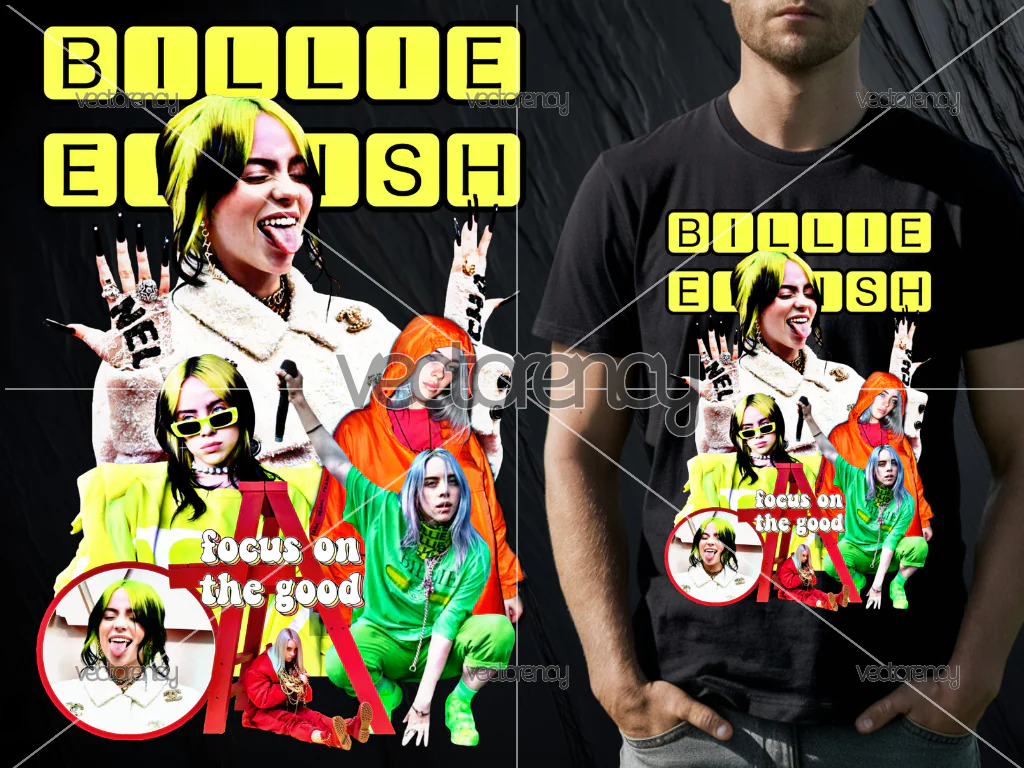 Billie Eilish T-Shirt Design DTF Print