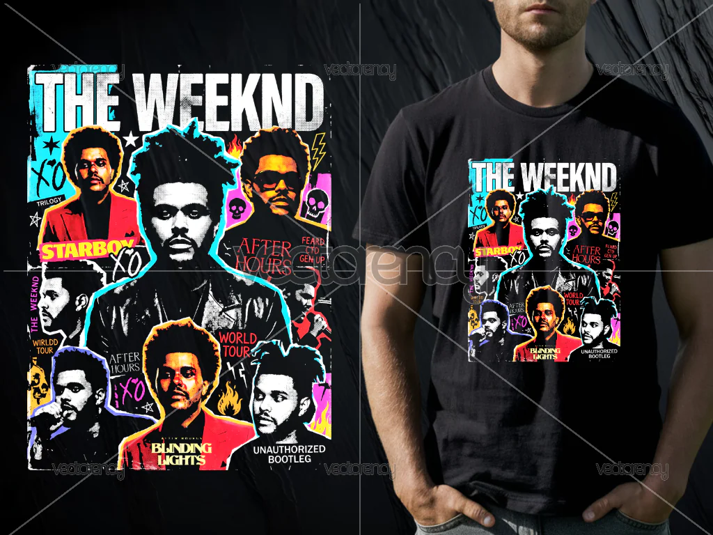 The Weeknd Hip Hop PNG Design DTF Print File