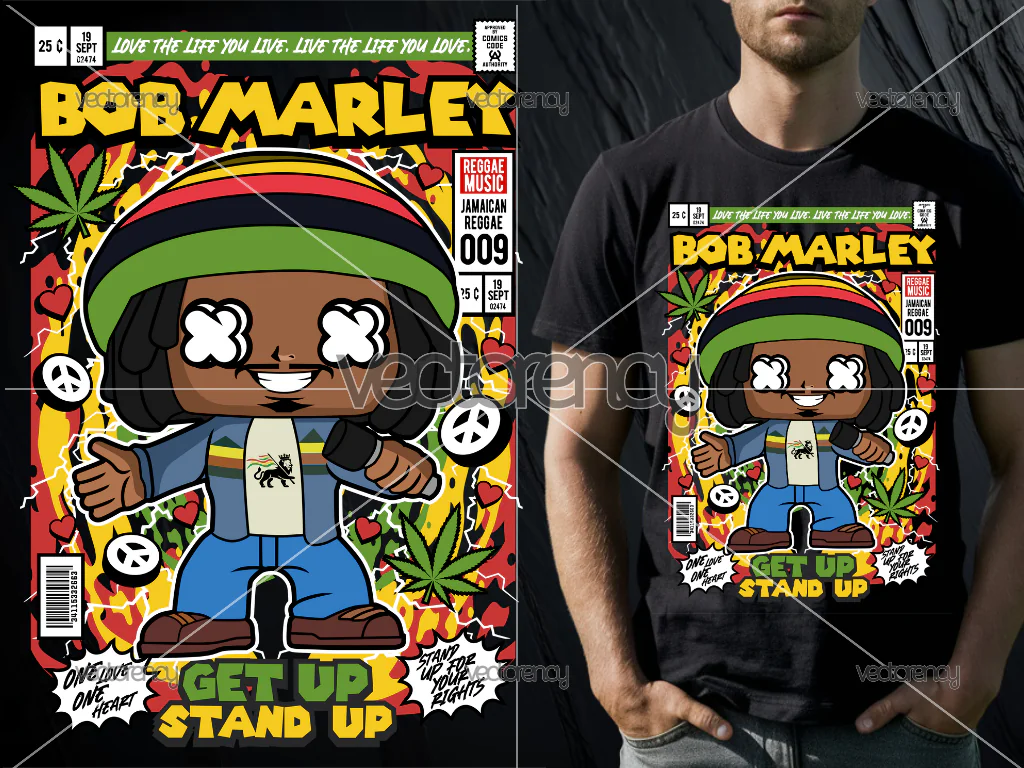 Bob Marley Cartoon PNG Download