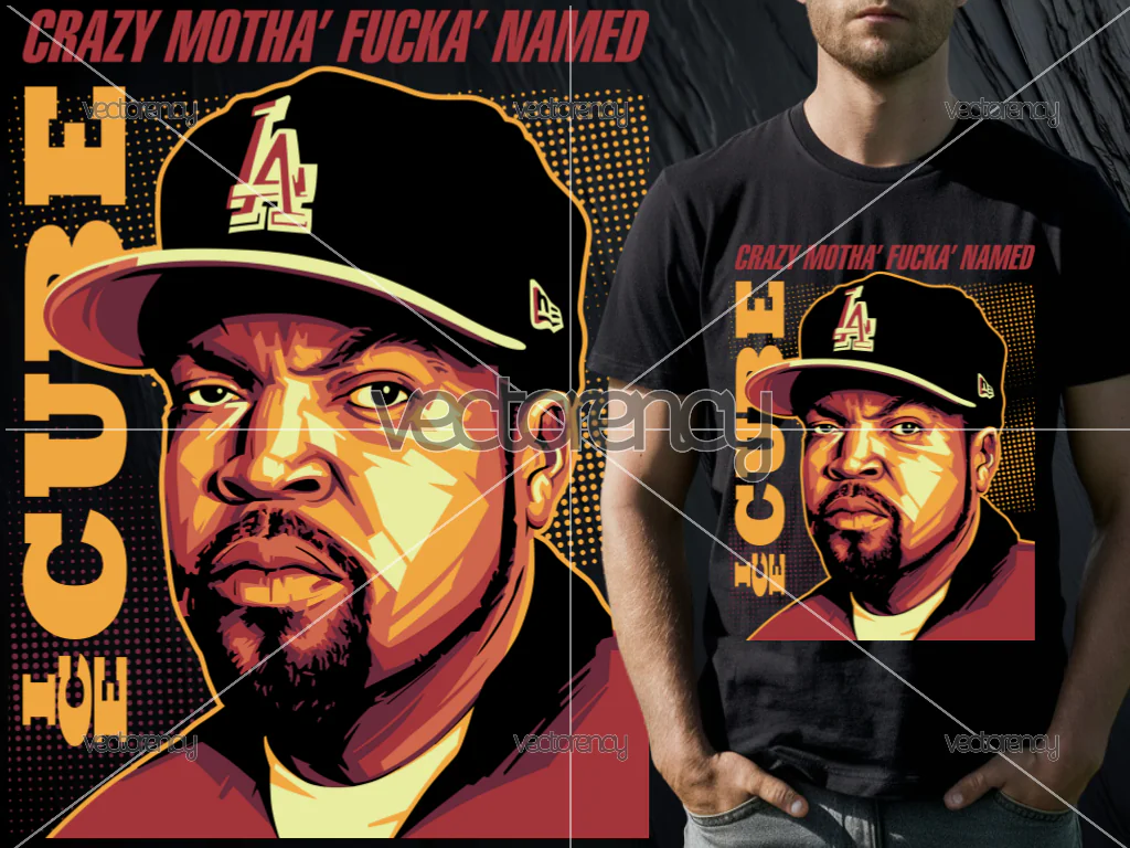 Ice Cube Cartoon DTF Print Design PNG