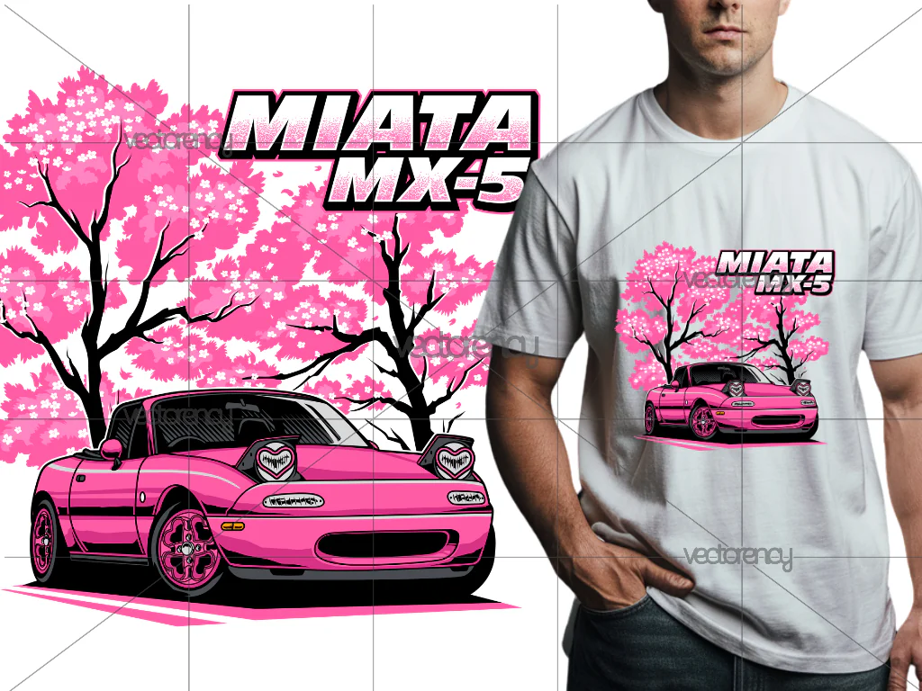 Miata MX-5 Design PNG Ready To Print DTF