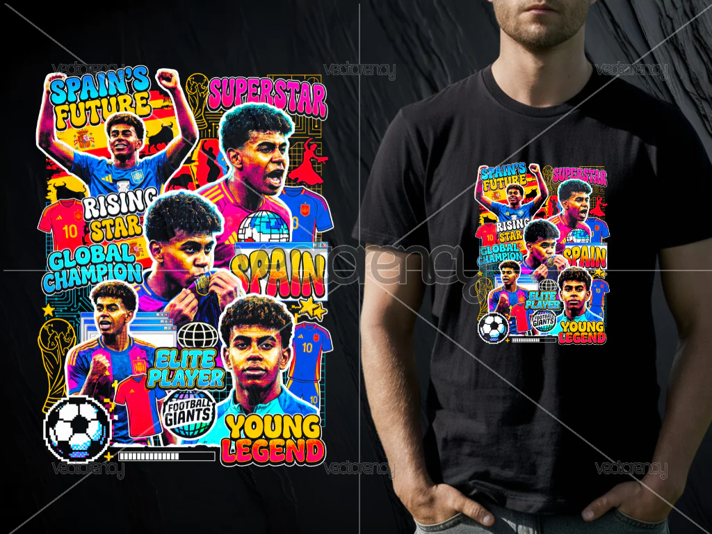Lamine Yamal Streetwear PNG File Digital Download, PNG Ready Print to T-Shirt