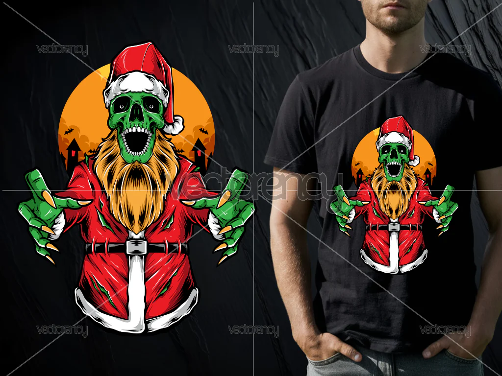 Zombie Santa Christmas PNG