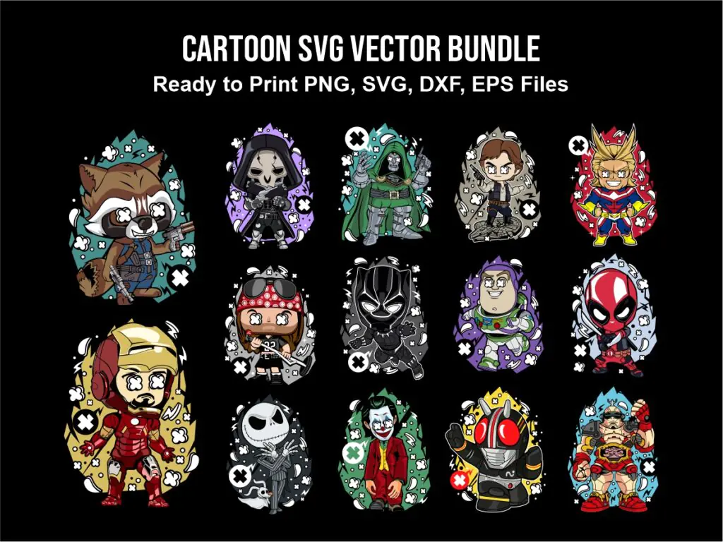 Cartoon SVG Vector Bundle