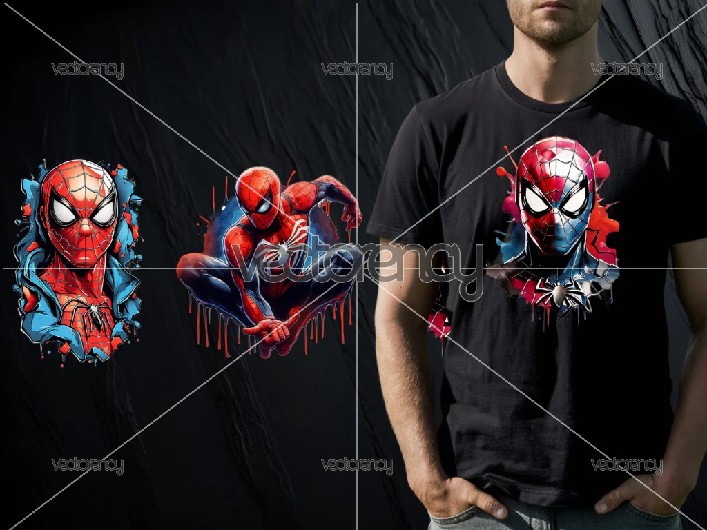Spiderman PNG HD DTF Sublimation Printing Files