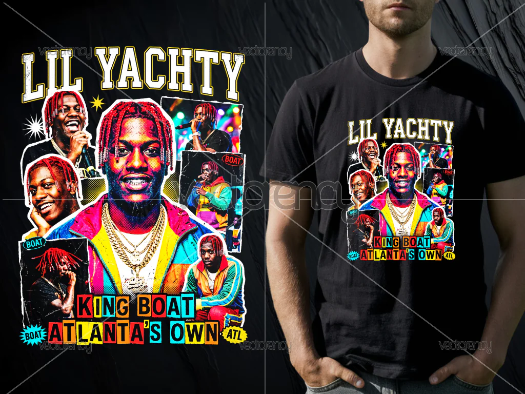 Lil Yachty Rapper Halftone Raster Design File for DTF Printing or Sublimation