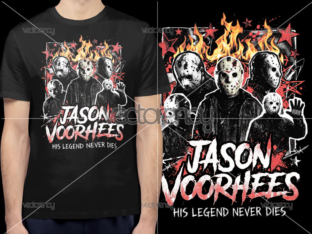 Jason Voorhees PNG Transparent Halftone Raster Design