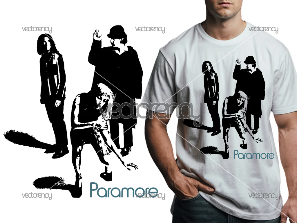 Paramore Band Shirt Design Vector PNG Download
