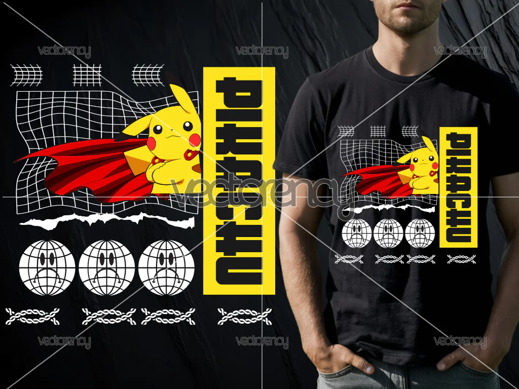 Pikachu Shirt Design DTF Download
