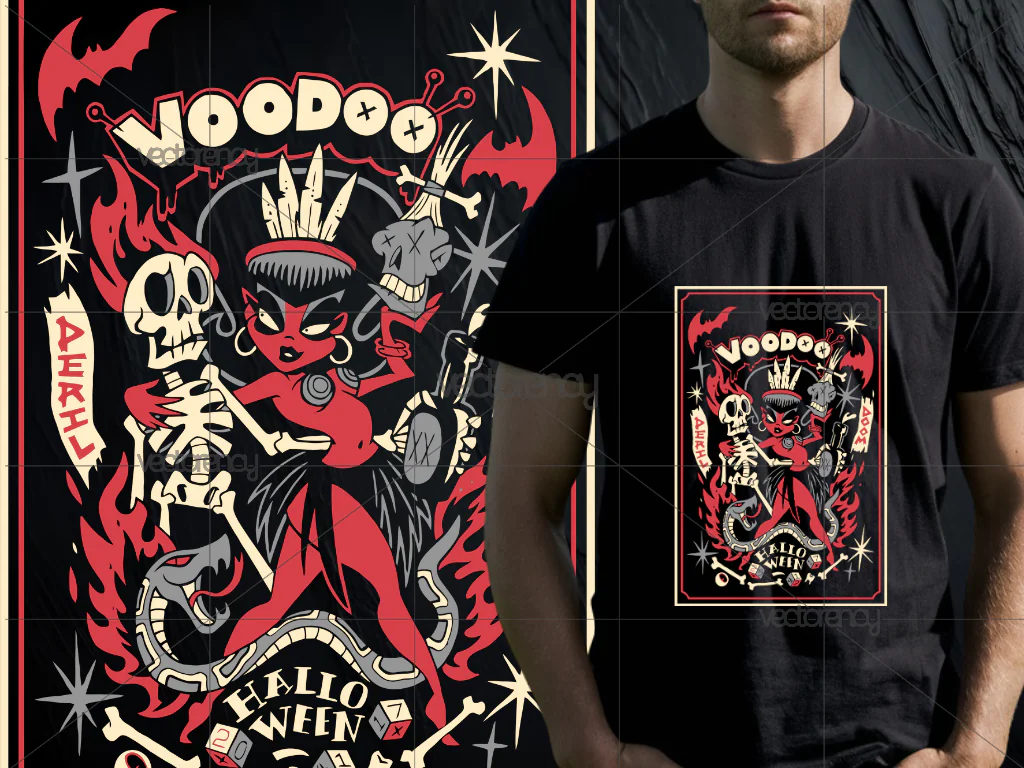 Voodoo PNG T Shirt Design Clipart