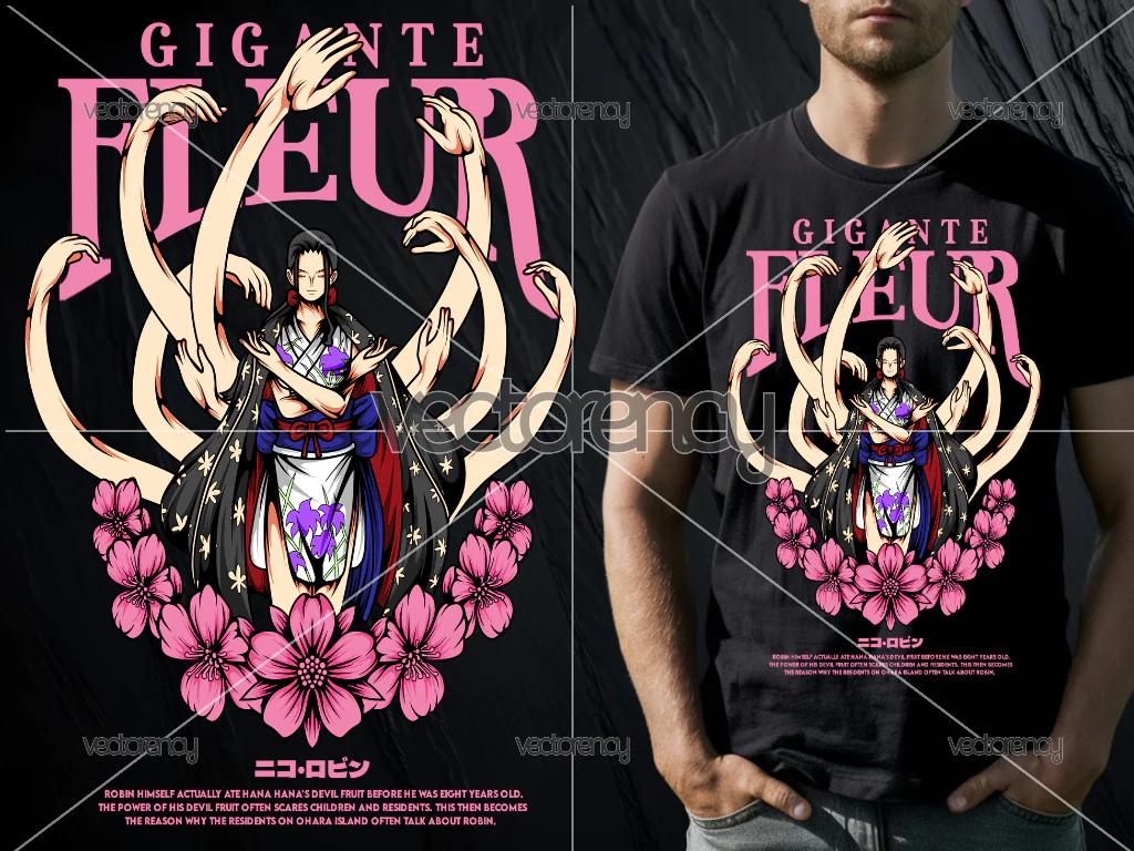 Nico Robins Gigante Fleur DTF Print File Download PNG