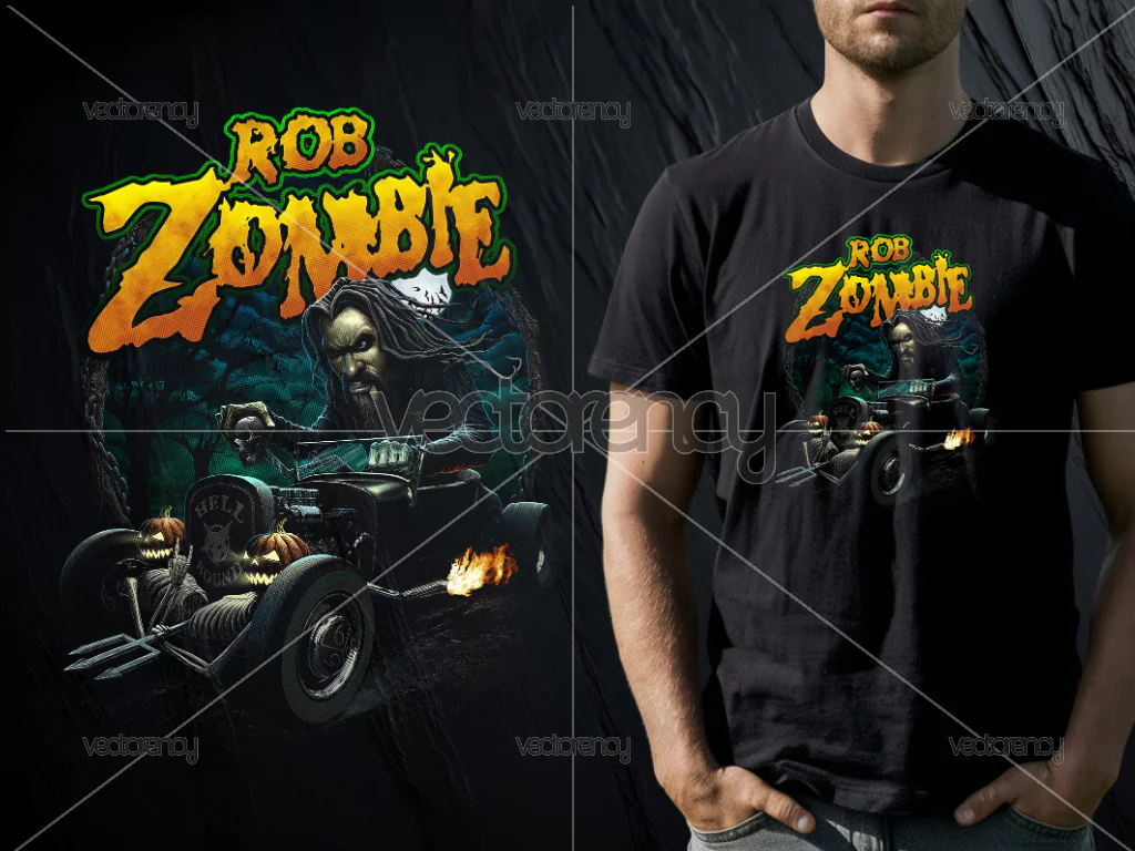 Rob Zombie Band DTF Print Transfer File PNG