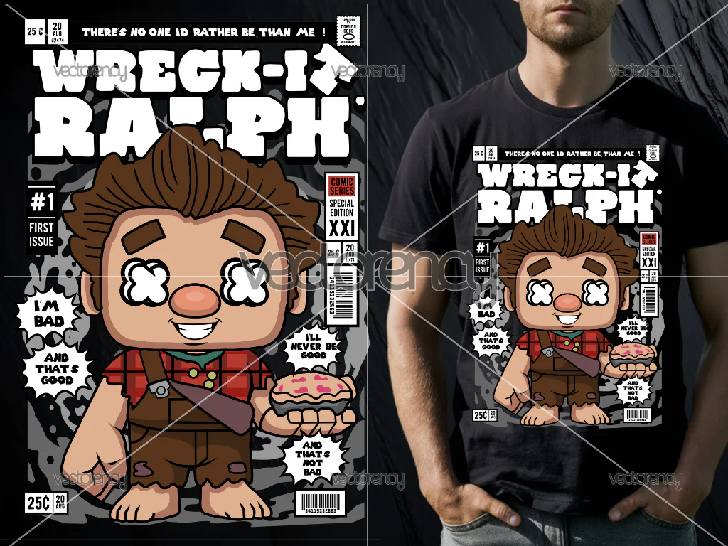 Wreck It Ralph PNG Comic Design