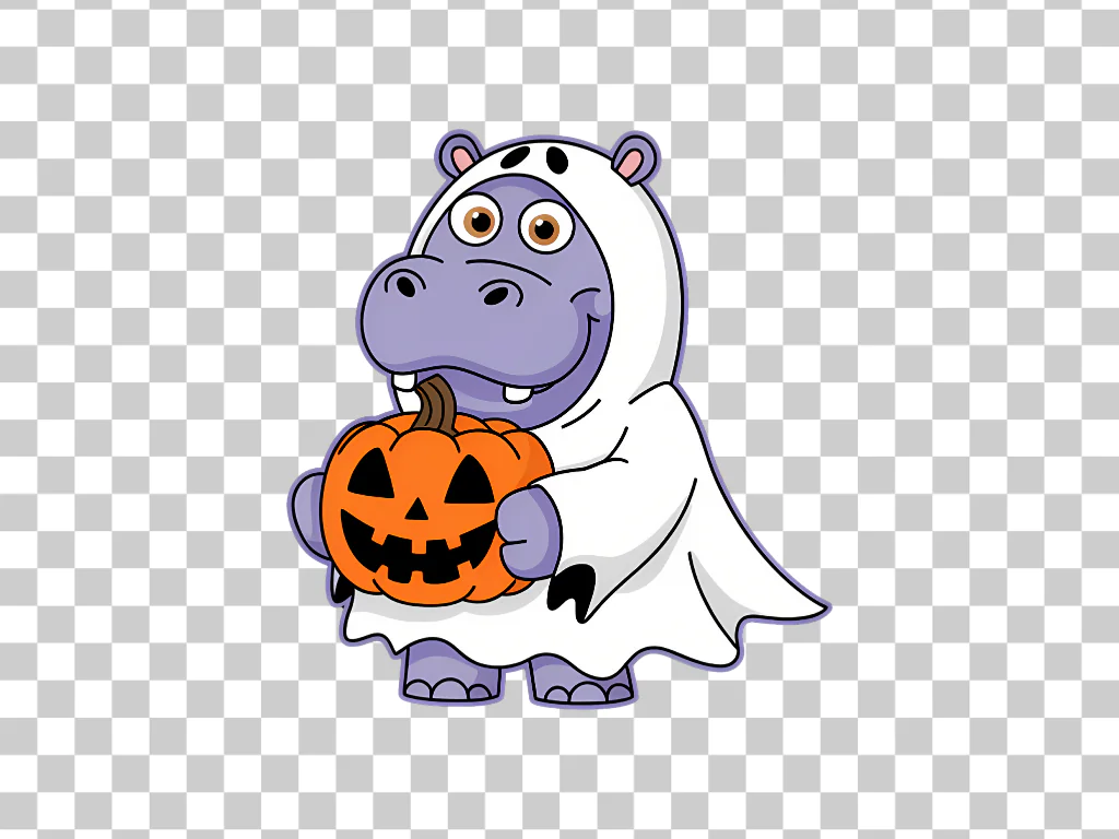 Pumpkin Moo Deng PNG HD Download