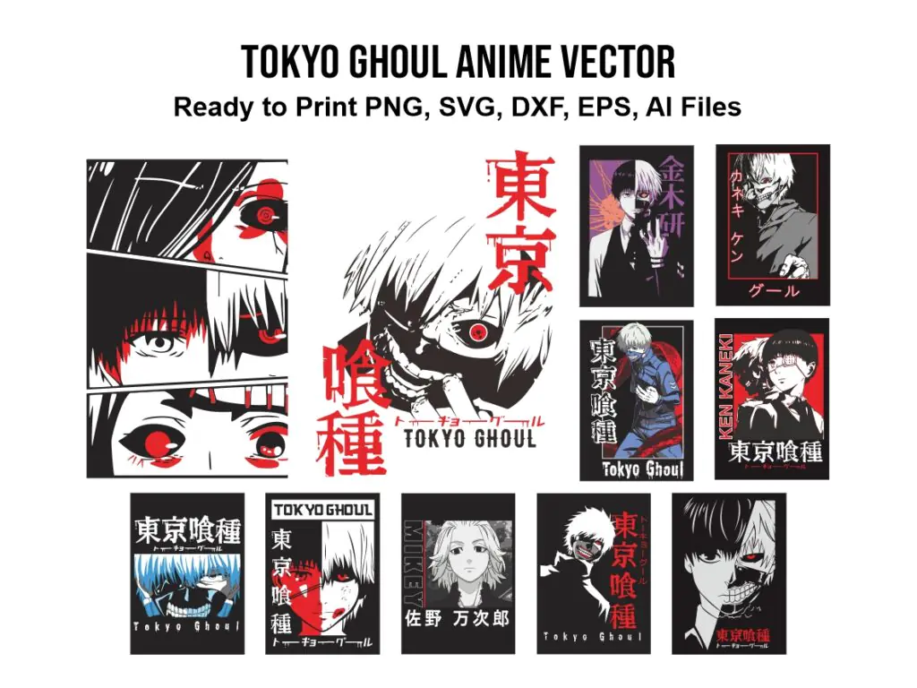 Tokyo Ghoul Anime Vector, PNG, AI