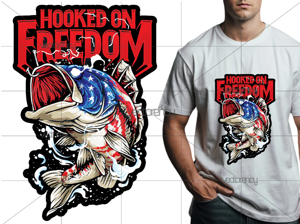 Fishing T-Shirt Design PNG Print DTF