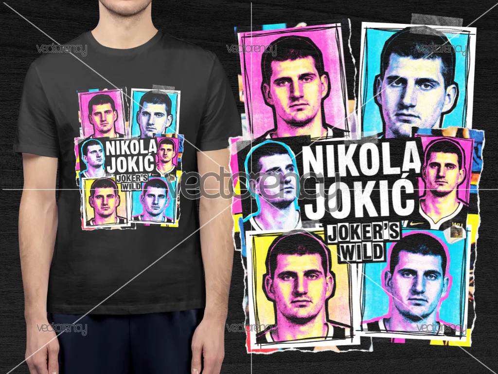 Nikola Jokic NBA Bootleg Halftone Raster Design Download