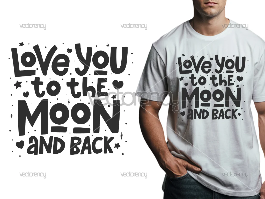 Love You To The Moon PNG Image