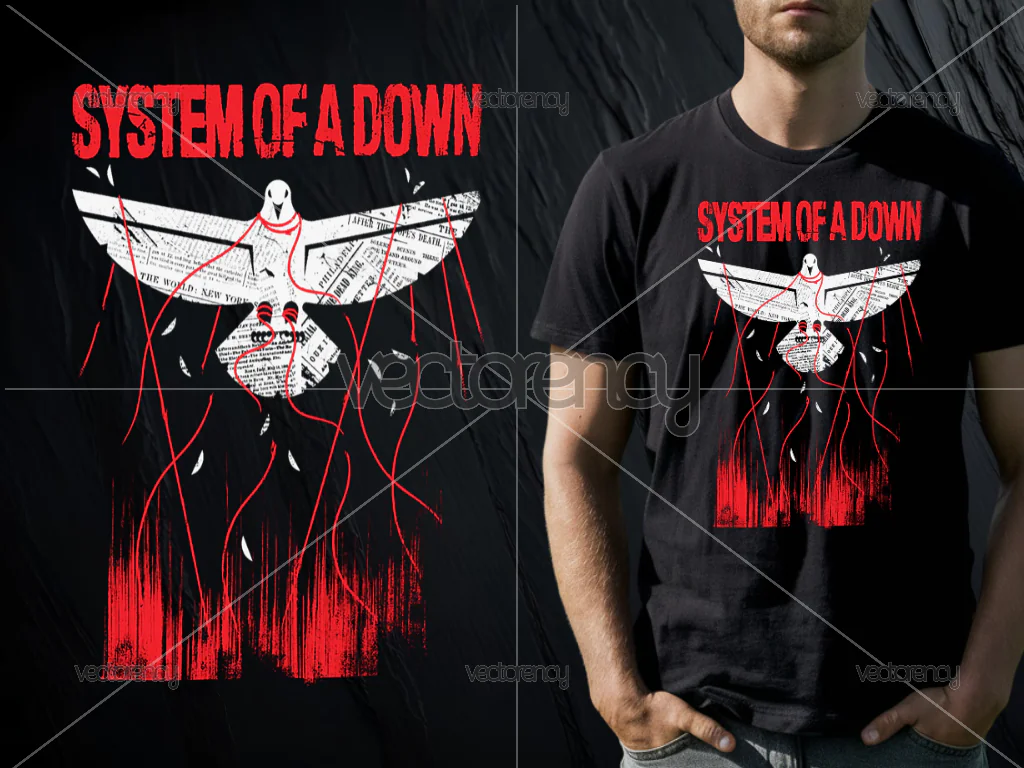 System Of A Down PNG Shirt DTF Design