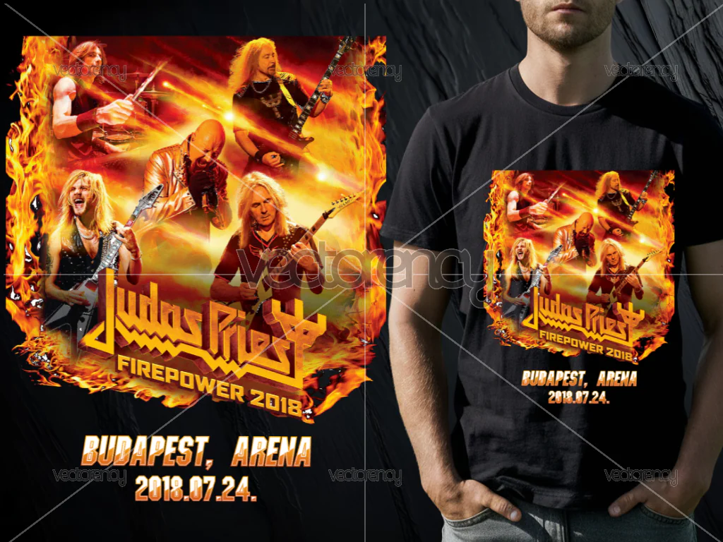 Judas Priest T-Shirt PNG DTF Band Design