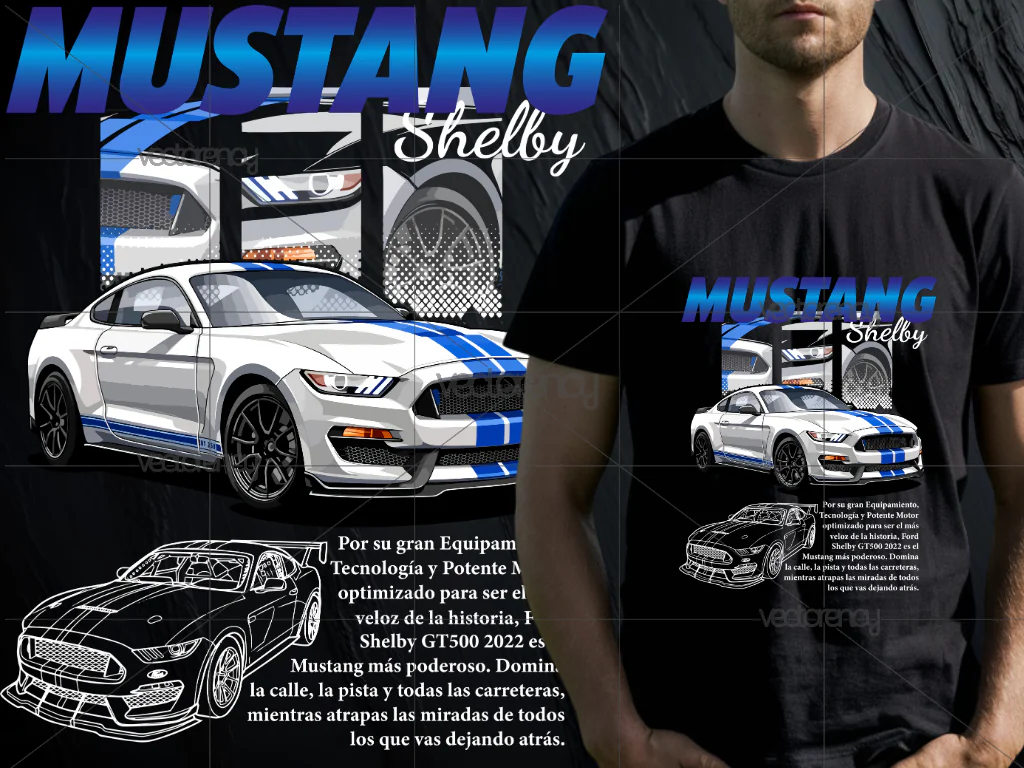 Mustang PNG T-Shirt Design Ready to Print