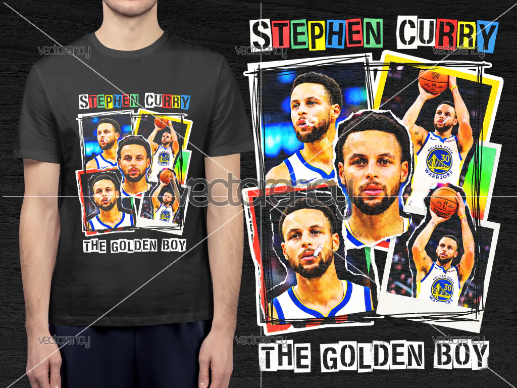 Stephen Curry NBA Bootleg PNG Raster Halftone DTF DTG
