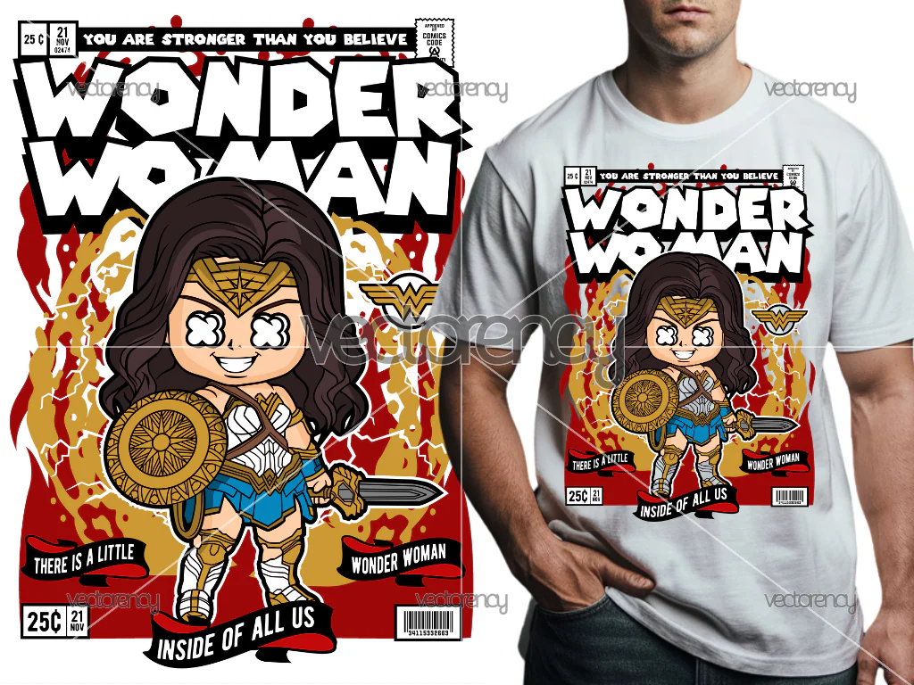 Cute Baby Wonder Woman Cartoon Download