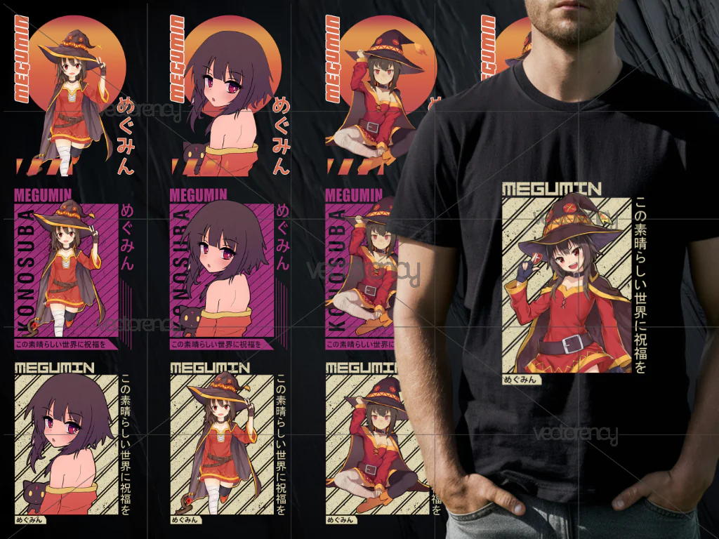 Konosuba Megumin PNG T-Shirt Design