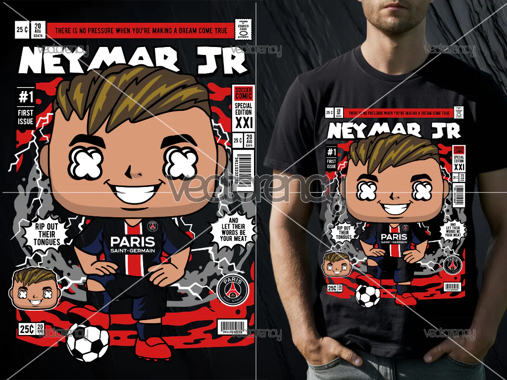 Neymar JR PNG Cartoon