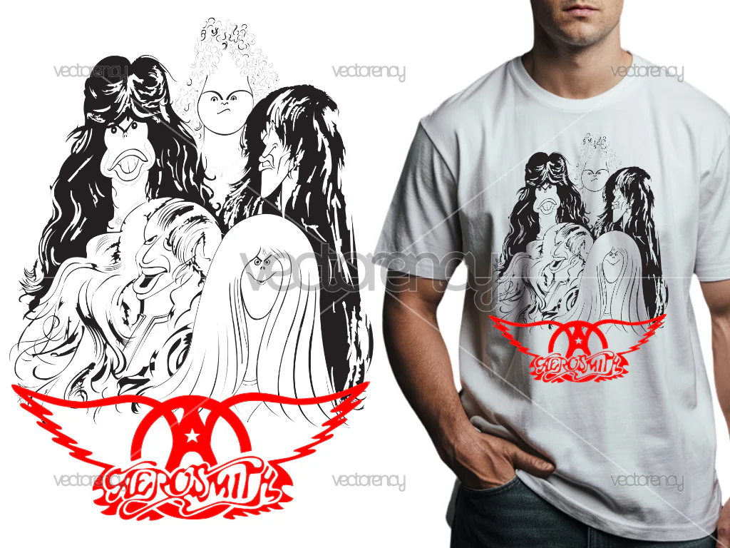 Aerosmith T-Shirt Design PNG Download